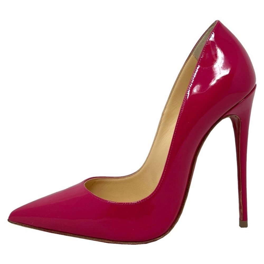 Christian Louboutin So Kate 120 Pink Patent Leather Pointed Toe High Heel Pumps